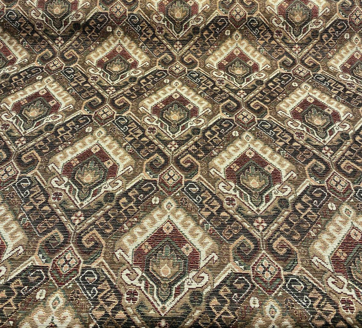 Swavelle Sarto Chenille Fabric - Mahogany Damask, 56" Width (1 Yard)