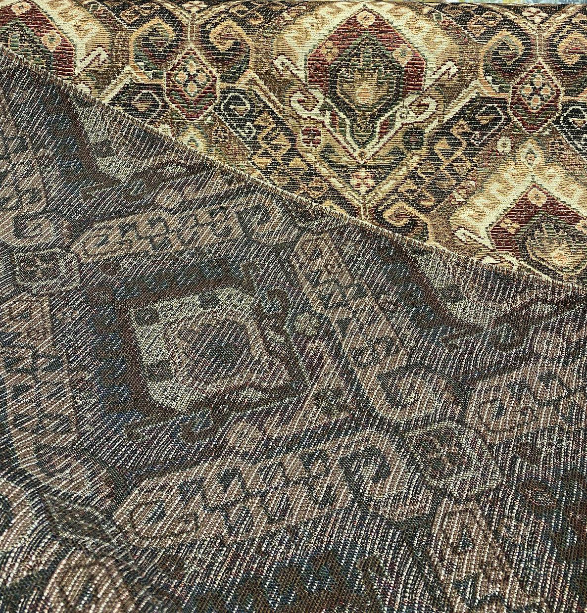 Swavelle Sarto Chenille Fabric - Mahogany Damask, 56" Width (1 Yard)