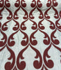 Fleur De Lis Ruby Red Jacquard Reversible Fabric - Ruby Red Fleur De Lis Damask, 58" Width (1 Yard)