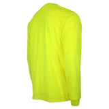 Ultra Cotton Long Sleeve Safety Green Crewneck T-Shirt | RADYAN®