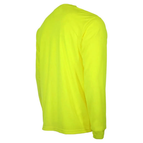 Ultra Cotton Long Sleeve Safety Green Crewneck T-Shirt | RADYAN®