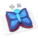 Red, White and Blue Pinwheel USA - 12 count cupcake and cake toppers