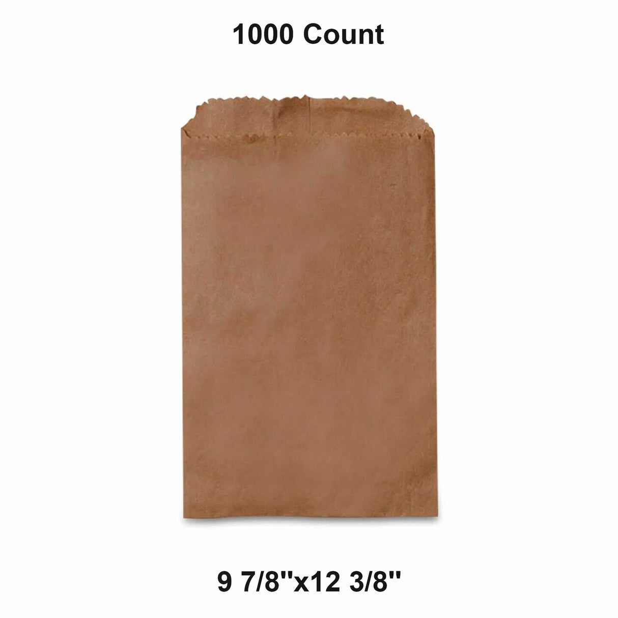 Flat Kraft Paper Bags 9 7/8" x 12 3/8"