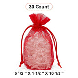 Flat Bottom Organza Bags 5 1/2''x11/2''x10 1/2'' for Custom Packaging