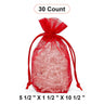 Flat Bottom Organza Bags 5 1/2''x11/2''x10 1/2'' for Custom Packaging