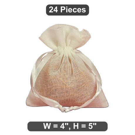 4" x 5" Drawstring Muslin Bags Natural & Colored Options