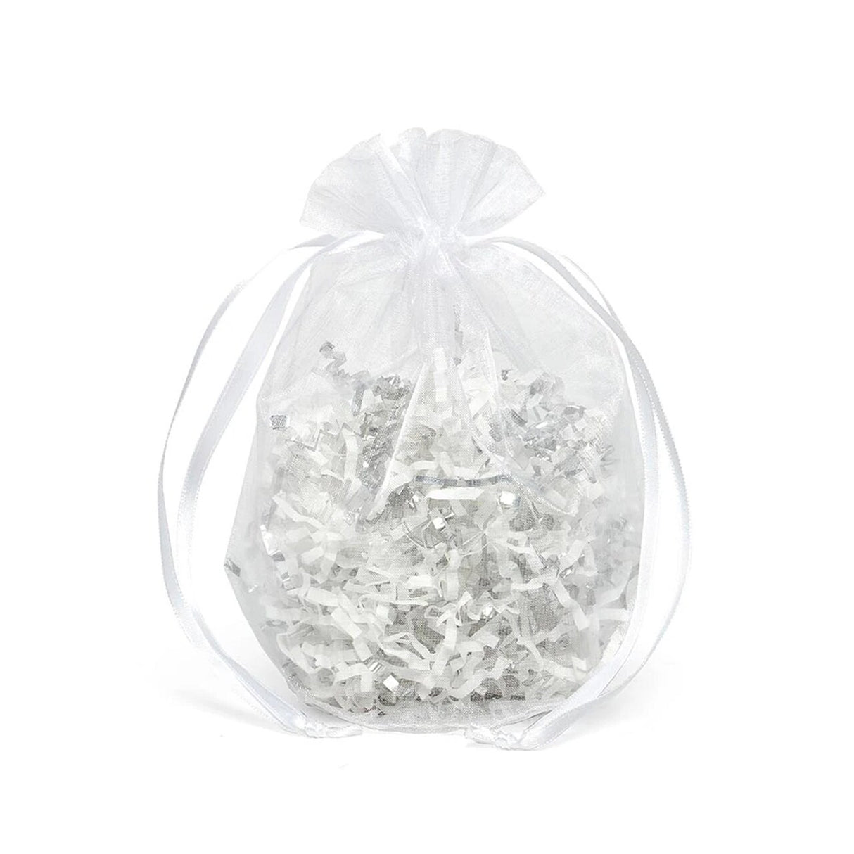 Wide Round Flat Bottom Organza Bags 9'' x 5 1/2'' x 12'' for Favors