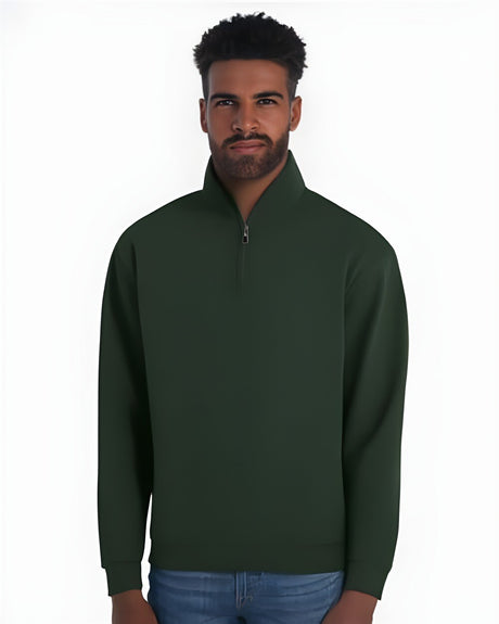 JERZEES® Nublend Cadet Collar Quarter-Zip Long Sleeve Sweatshirt