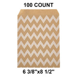 Practical White Paper Merchandise Bags 6 3/8" x 8 1/2"