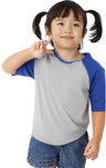 RADYAN® Toddler Baseball Fine Jersey Crew Neck Three-Quarter Sleeve Tee - 3330