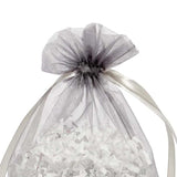 Wide Round Flat Bottom Organza Bags 6 1/2'' x 4''x7'' for Elegant Wrapping