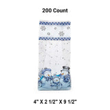 Holiday Pattern Cello Bags for Gifts 4” x 2.5” x 9.5”