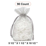 Flat Bottom Organza Bags 5 1/2''x11/2''x10 1/2'' for Wedding Gift Bags