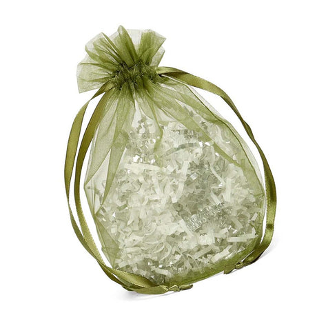 Wide Round Flat Bottom Organza Bags 6 1/2'' x 4'' x 7'' for Luxurious Wrapping