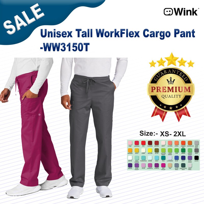 Wink® Tall WorkFlex Cargo Scrub Pant Comfortable