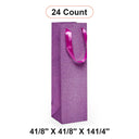 4 1/8'' x 4 1/8'' x 14 1/4'' Glitter Grain Bags for Upscale Wine Presentation