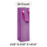4 1/8'' x 4 1/8'' x 14 1/4'' Glitter Grain Bags for Upscale Wine Presentation