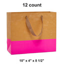 Bolsas Euro bicolor 10" x 4" x 8 1/2" embalaje de regalo elegante y duradero
