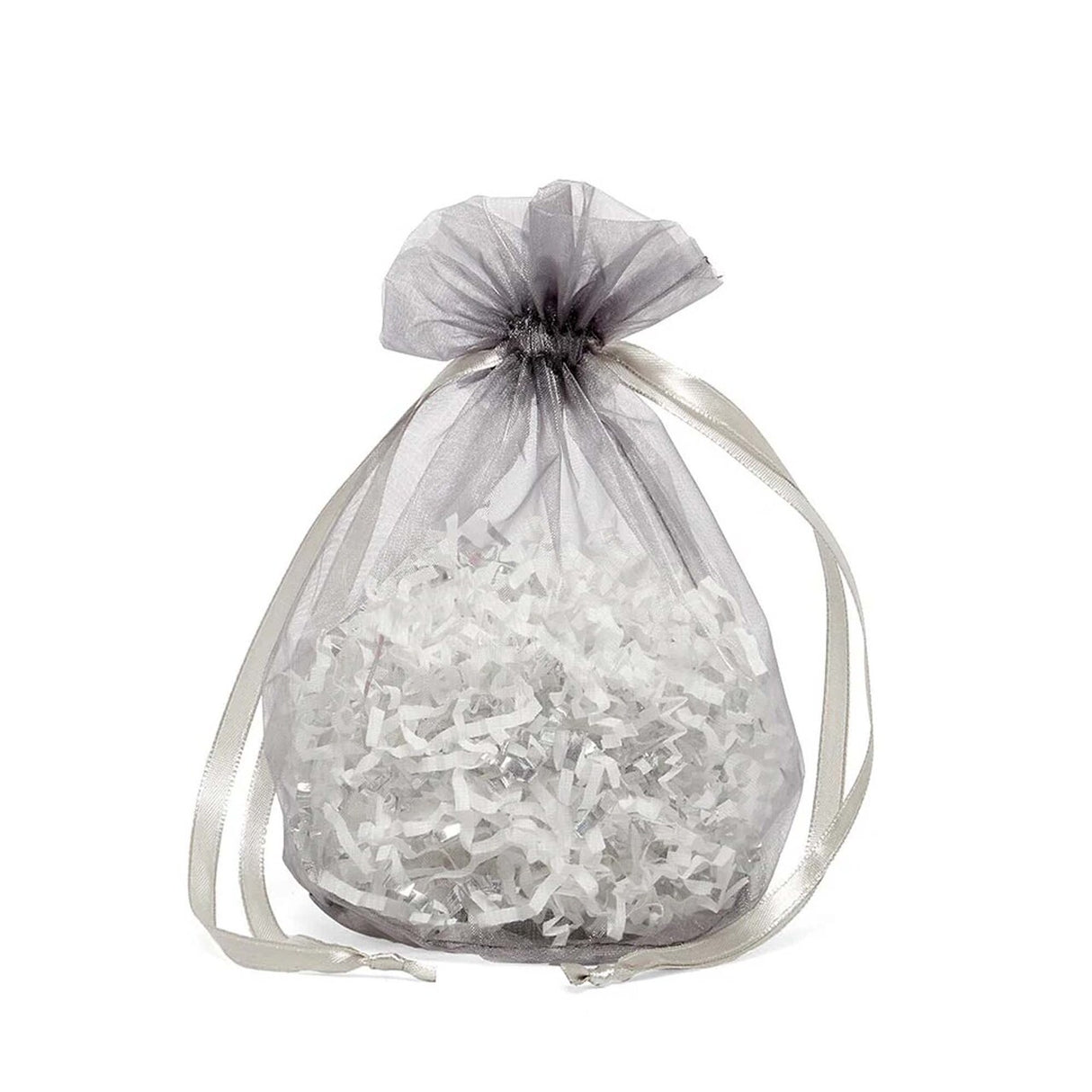 Wide Round Flat Bottom Organza Bags 6 1/2'' x 4''x7'' for Elegant Wrapping