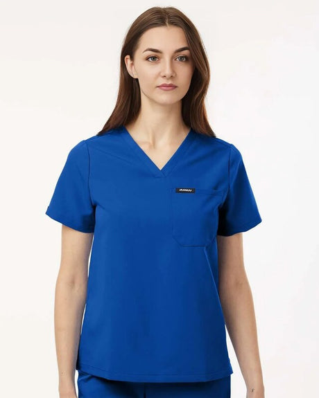 Jaanuu® Women's Calix Fit & Flare Scrub V-Neck Top
