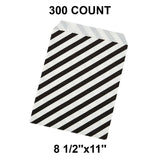 Diagonal Stripes Shopping Merchandise Bags 8 1/2" x 11"