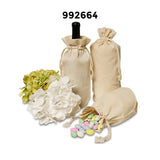 Spacious Round Bottom Cotton Muslin Bag 6 1/2" x 4" x 12"