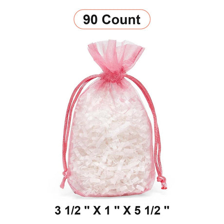 Flat Bottom Organza Bags 3 1/2''x1''x5 1/2'' for Chic Gift Presentation