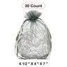 Wide Round Flat Bottom Organza Bags 6 1/2'' x 4'' x 7'' for Party Gifts