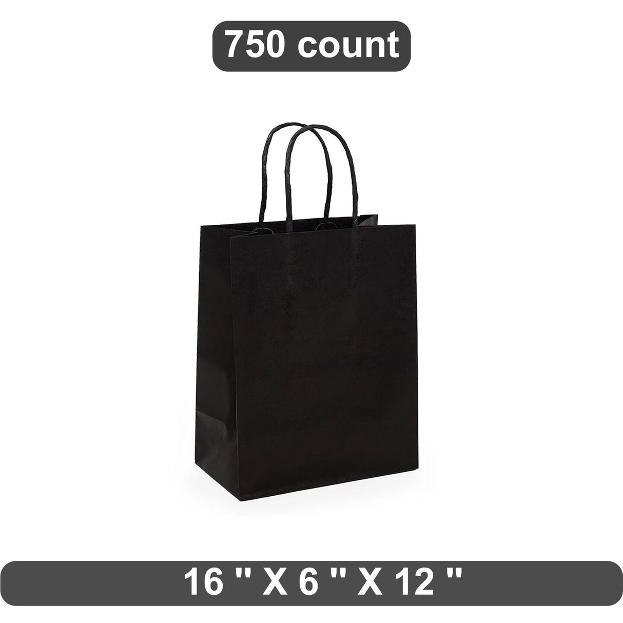 Jumbo Kraft Tinted Shopping Bag 16" x 6" x 12"