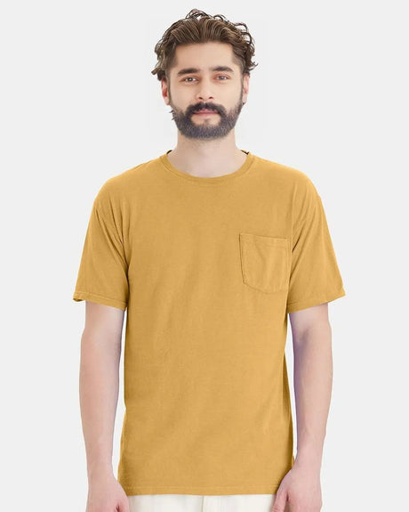 ComfortWash by Hanes® Garment-Dyed Crew Neck Short Sleeve T-Shirt with Pocket