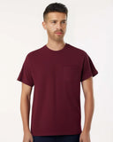 Gildan Heavy Cotton Crewneck Short Sleeve Pocket T-Shirt – Unisex Cotton Tee
