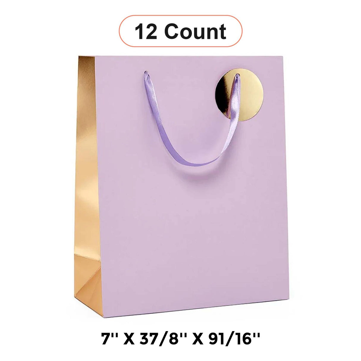Metallic Two-Tone Euro Totes for Gifts 7'' x 37/8'' x 91/16''