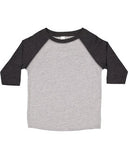 RADYAN® Toddler Baseball Fine Jersey Three-Quarter Sleeve T-Shirt
