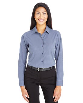 Devon & Jones® CrownLux Performance Ladies Tonal Mini Check Woven Shirt