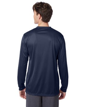 Hanes Cool long sleeve performance crewneck athletic T-shirt