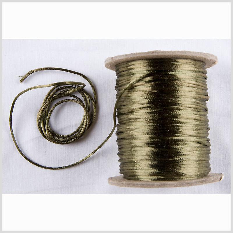 2mm Dark Olive Rattail Cord