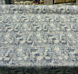 Swavelle Chenille Front Row Sea Blue Upholstery Fabric - Sea Blue, High Low Texture, 56" Width (1 Yard)