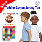 RADYAN® Toddler Cotton Jersey Crew Neck Short Sleeve Tee - 3301T