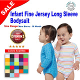 RADYAN® Infant Fine Jersey Long Sleeve Bodysuit