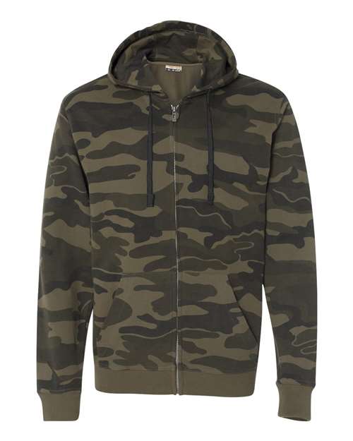 Camo Full-Zip Hooded Sweatshirt