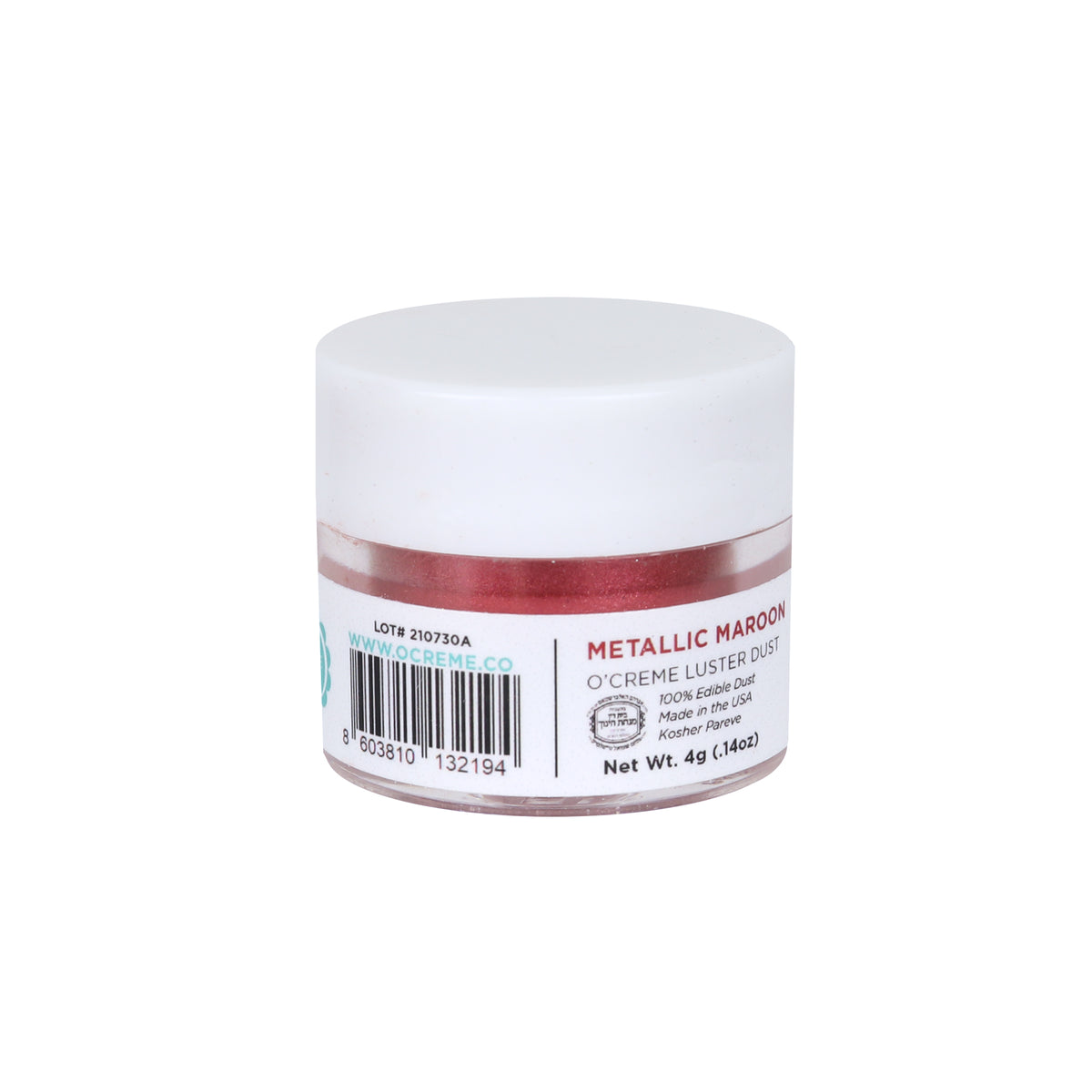 O'Creme Metallic Maroon Luster Dust, 4 gr.