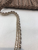 Decorative Scroll Style Braid Gimp Trim - Taupe, Half Inch Width (By The Yard)