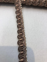 Decorative Scroll Style Braid Gimp Trim - Taupe, Half Inch Width (By The Yard)