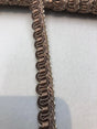 Decorative Scroll Style Braid Gimp Trim - Taupe, Half Inch Width (By The Yard)