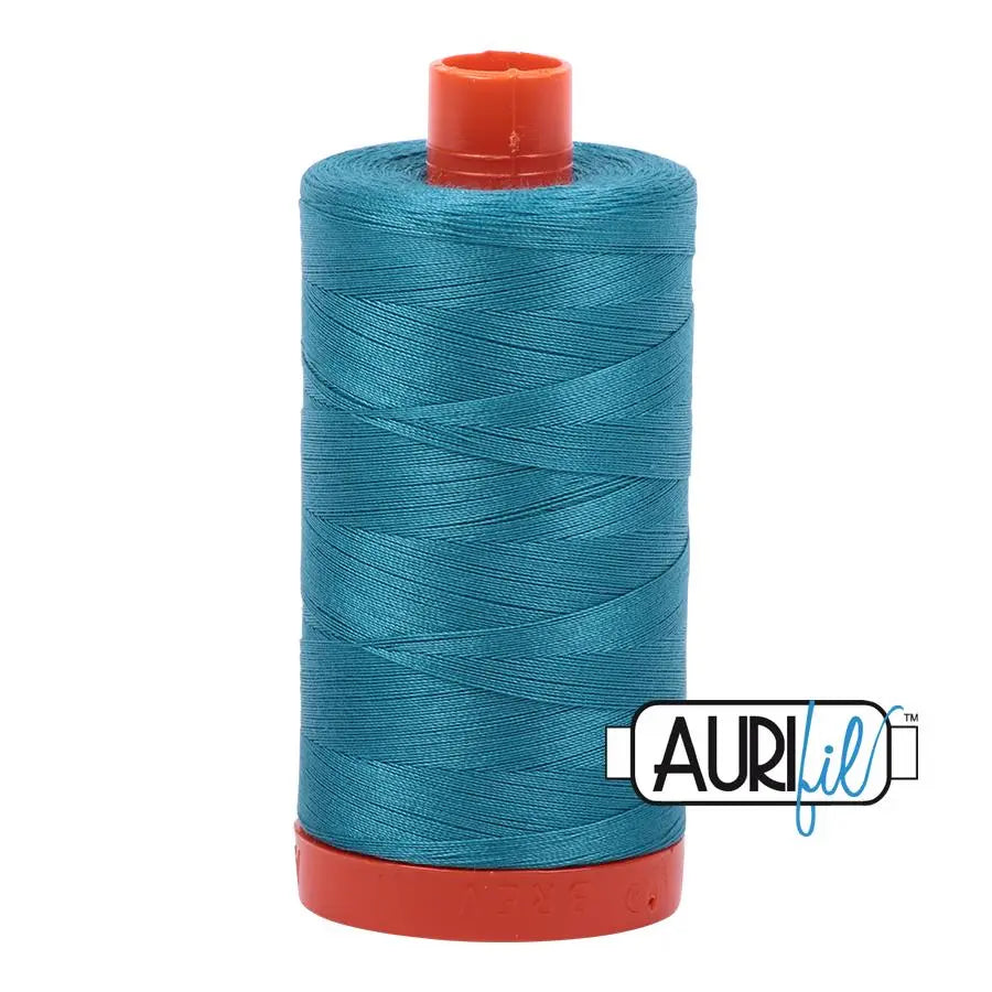 Cotton Thread Dark Turquoise Aurifil 50wt Large Spool