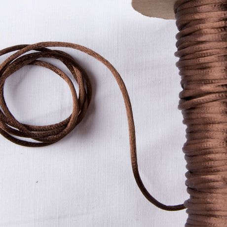 2mm Medium Brown Rattail Cord