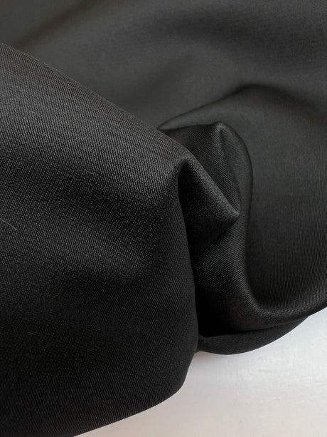 Black Polyester Satin Suit Fabric