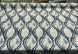 Off The Rails Trellis Chenille Polyester Fabric - Pacific Blue, White, Indigo Blue Trellis, 58" Width (1 Yard)