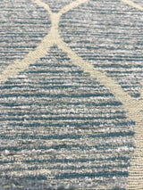 Modern Movement Chenille Fabric - Trellis, Soft Sky Blue, 56.5" Width (1 Yard)