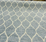 Modern Movement Chenille Fabric - Trellis, Soft Sky Blue, 56.5" Width (1 Yard)